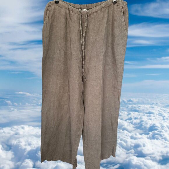 Ivan Grundahl Copenhagen Women's Wide Leg Pants Size 38 Linen Loose Fit - Picture 3 of 7